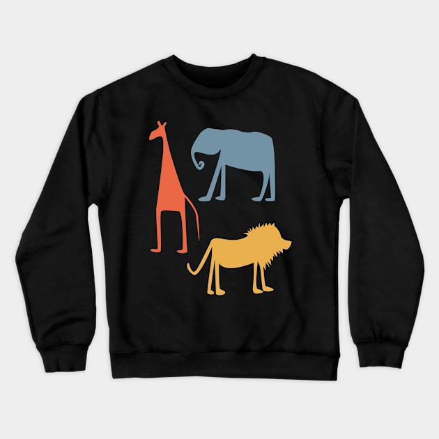 Safari animals Crewneck Sweatshirt by annacush